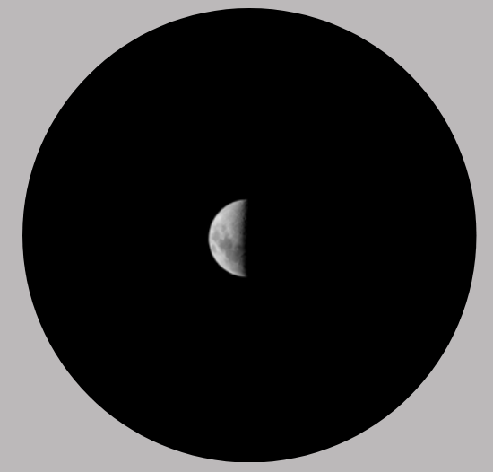 Observation de la Lune avec la lunette ERT