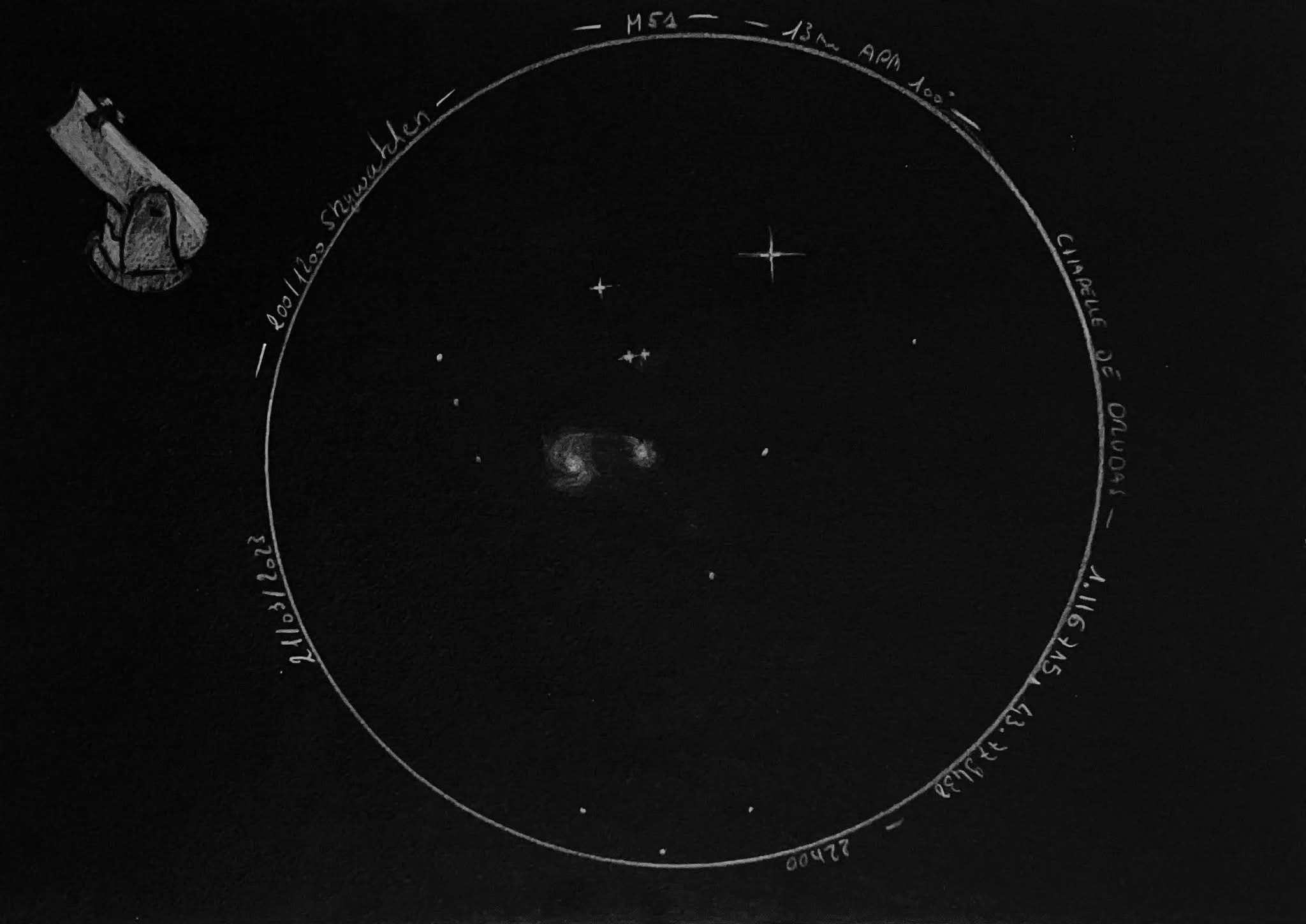 dessin de m51 fait par Raphaël