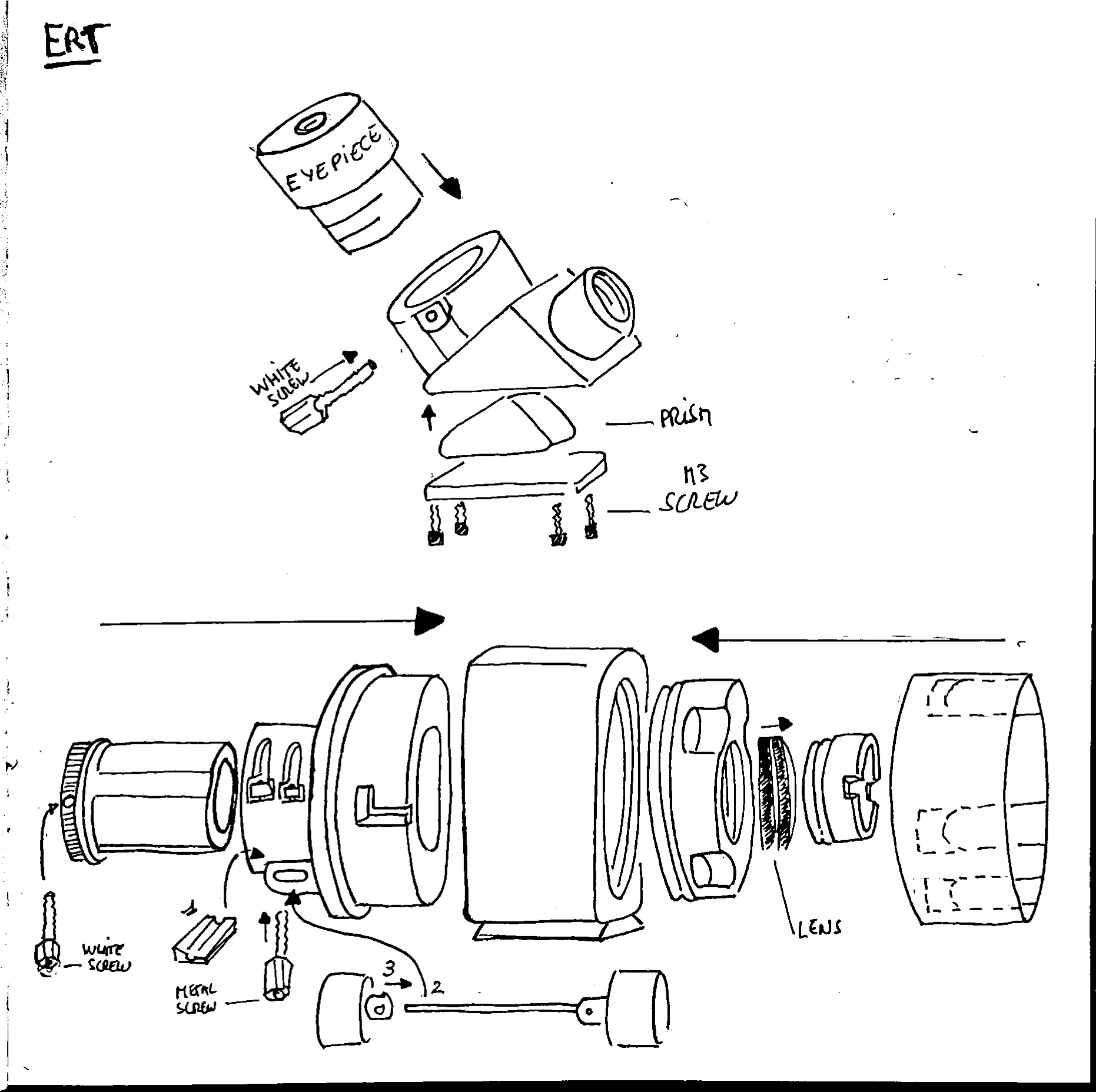 Technical diagram of the Lumi telescope