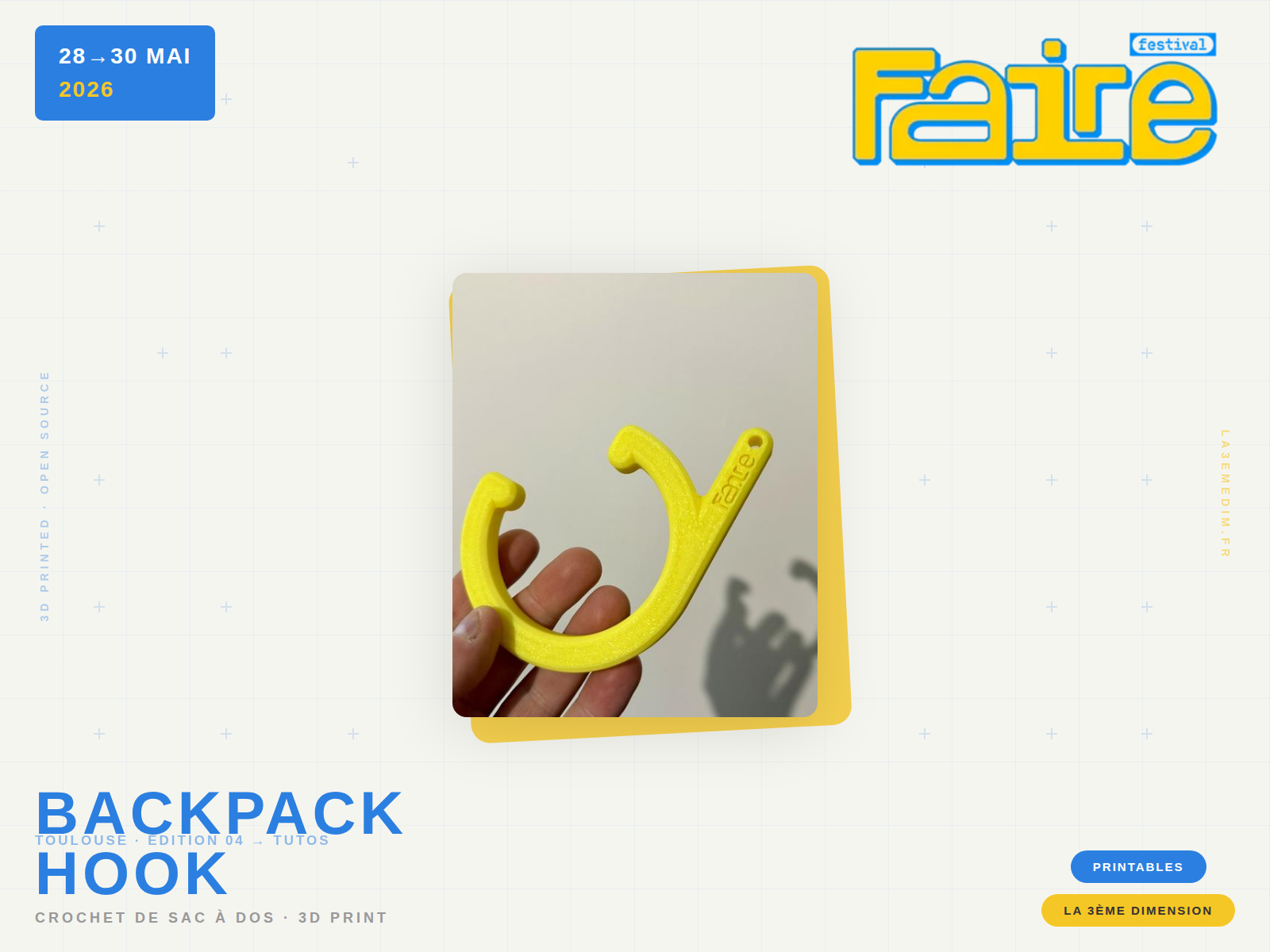 Backpack Holder Hook x Faire Festival
