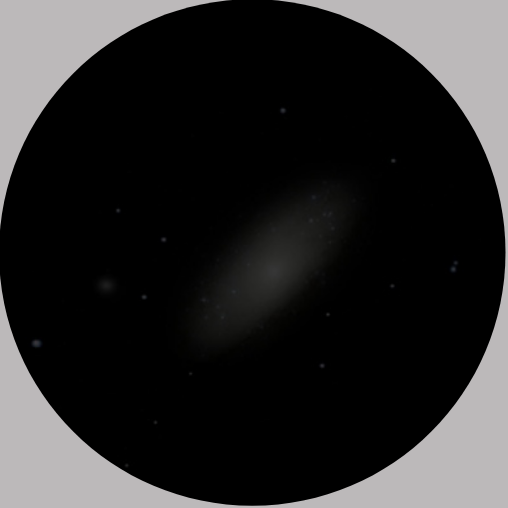 Observation de la galaxie d'Andromède avec la lunette Lumi