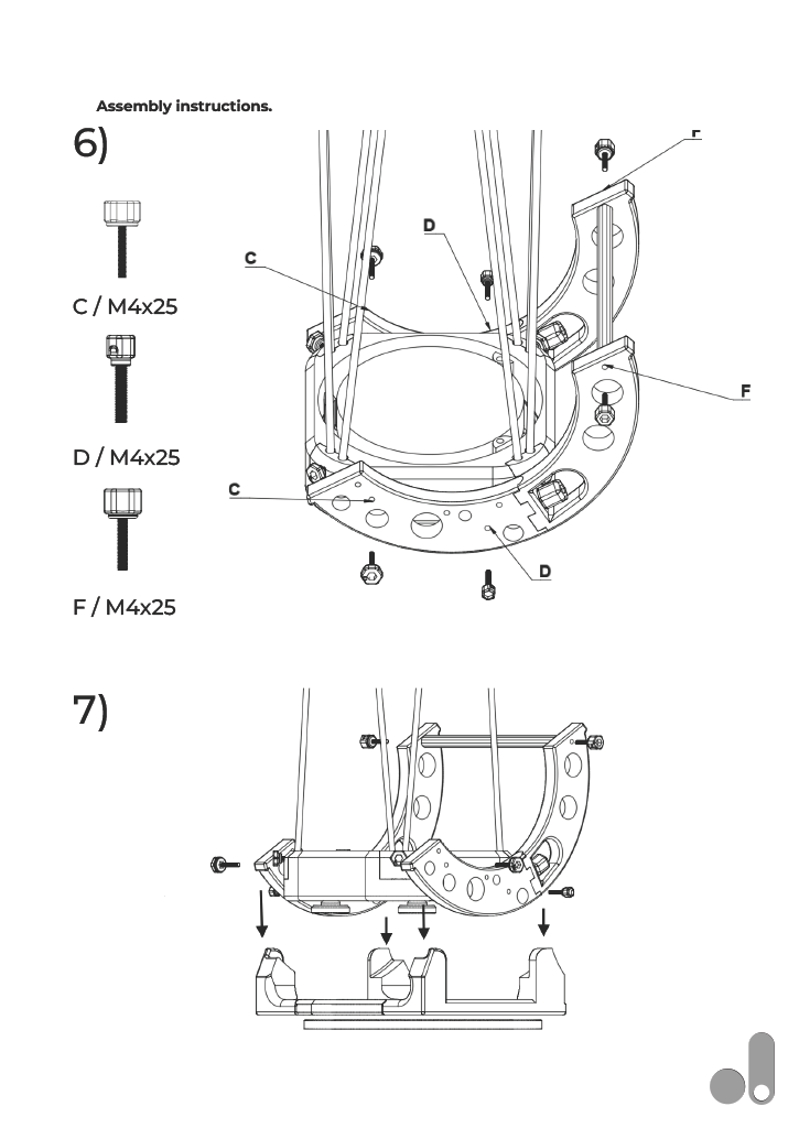 Assemblage des demi-cercles