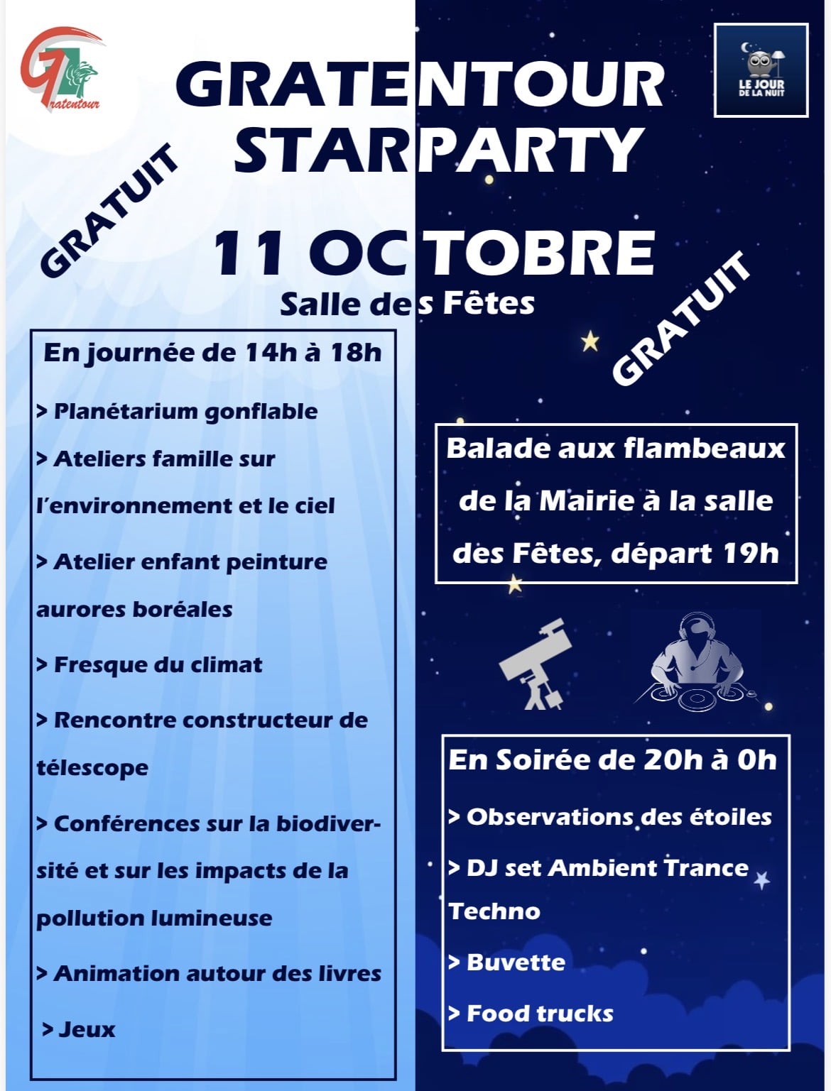 affiche de la star-party de Gratentour