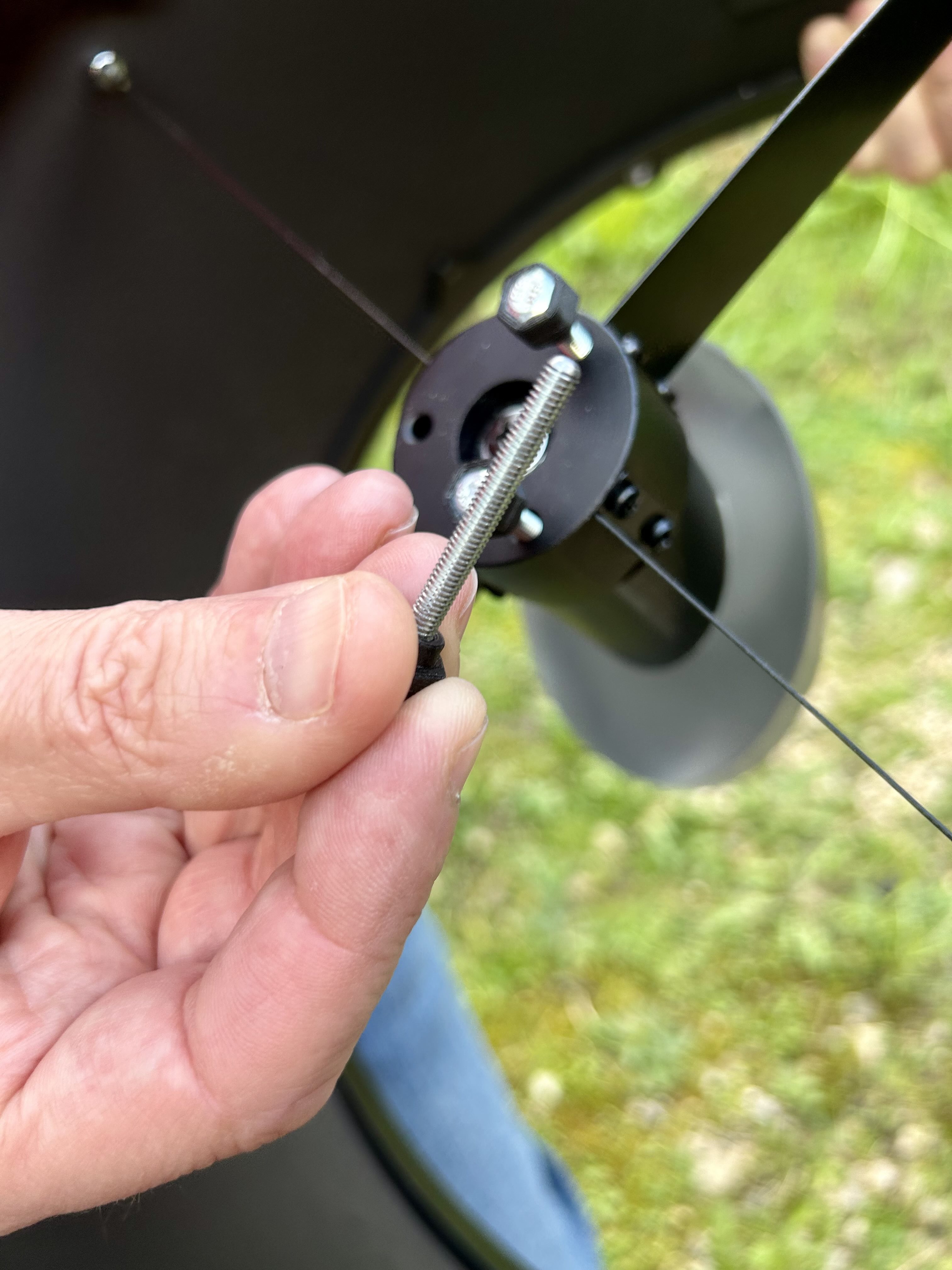 Vis moletées de collimation - Installation